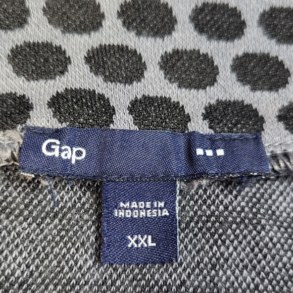 Gap A Line Short SKIRT Womens Size XXL Gray Black Polka Dots Back Zip - Picture 8 of 16